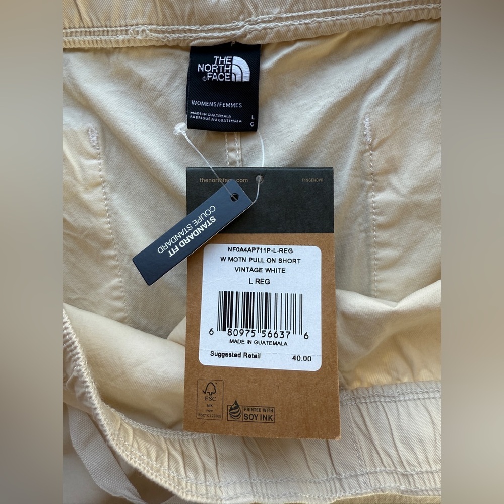 The North Face Motion Pull on Short Vintage White Women's Large NWT - Picture 4 of 8